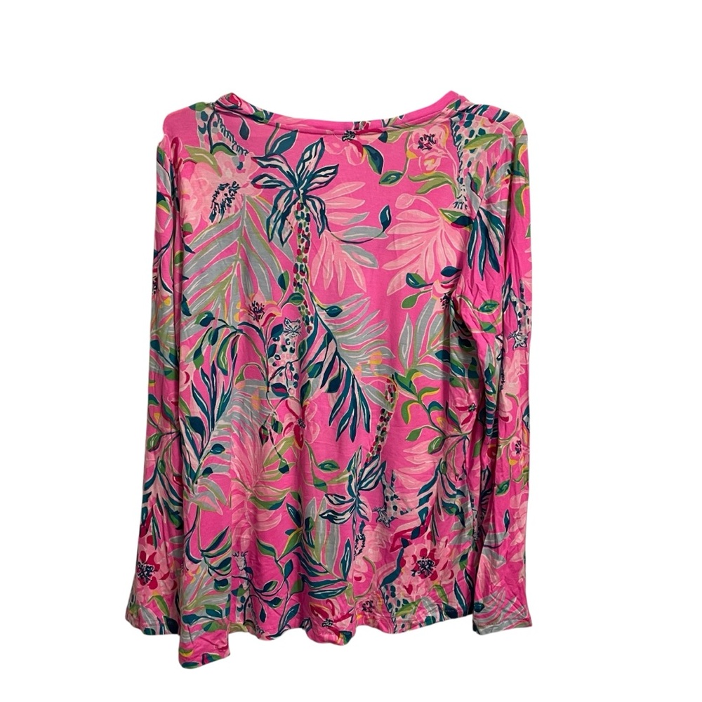 Lilly Pulitzer I'm Feline Fine PJ Long Sleeve Top and Bottoms Set NWT - Picture 3 of 7